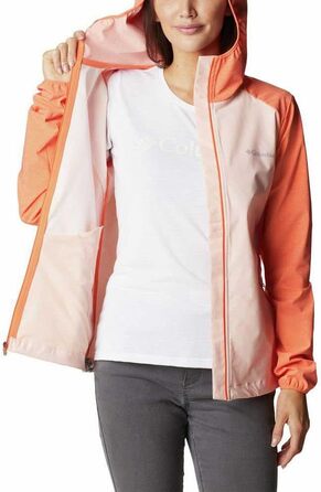 Жіноча софтшелл куртка Columbia Softshell, колір Heather Canyon 890 Peach Blossom / Sunset Orange, розмір M
