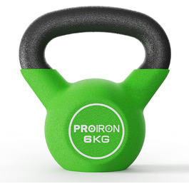 Гиря PROIRON 6 кг з неопреновим покриттям, для фітнесу та кросфіту, захист підлоги