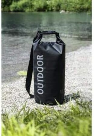 Водонепроникний мішок Hama 10 л з Rolltop, плечовий ремінь, чорний (з тканини Tarpaulin)