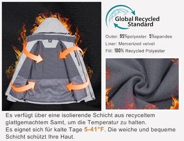 Водонепроникна куртка Little Donkey Andy для жінок, легка та дихаюча, для активного відпочинку та походів, Upgrade/Türki meliert (XXL, Upgrade/Hellgrau meliert)