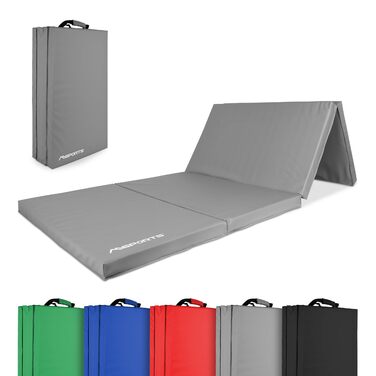 М'який килимок для гімнастики MSPORTS Premium 190x80x5 см, складаний, сірий - спортивний мат для дому та дітей