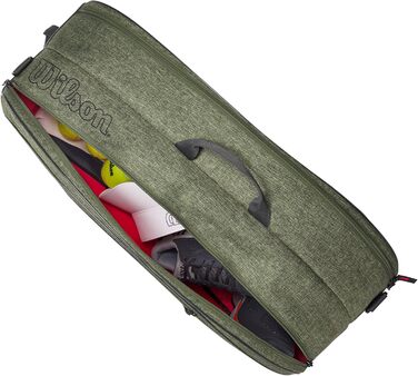 Сумка для тенісних ракеток Wilson Team Heather Green/Grey - професійна, для 6 ракеток