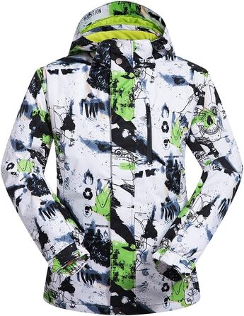 Комплект гірськолижний чоловічий HOTIAN: куртка та штани, зелено-чорний (XL), водонепроникний, вітронепроникний