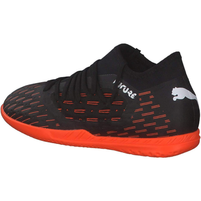 Дитячі футбольні бутси PUMA Future 6.3 Netfit It Jr - 32 EU (Чорний/Білий/Помаранчевий)