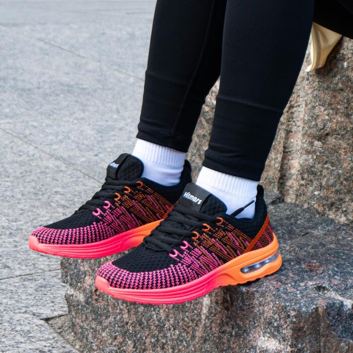 Жіночі кросівки для бігу Hitmars: спортивне взуття з повітряною подушкою, дихаючі, антиковзкі, легкі, для бігу по вулицях, снікерси, для фітнесу, ходьби, розміри EU 36-42 (Помаранчеві, 38 EU)