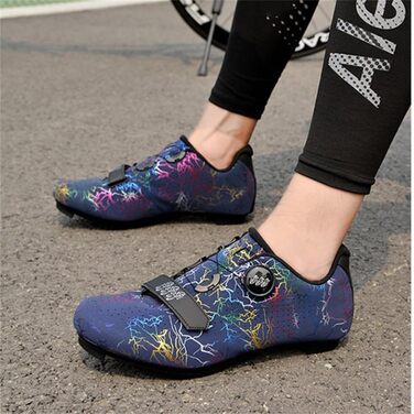 Велотуфлі для чоловіків та жінок, для шосе та MTB, сумісні з Look SPD SPD-SL, дихаючі, блакитні