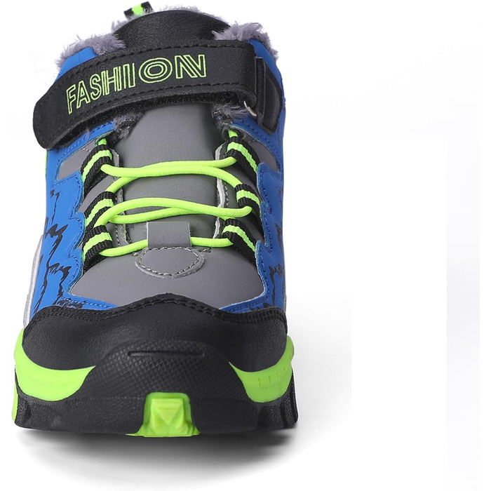 Дитячі зимові черевики Kinder Outdoor: теплі, з підкладкою, для прогулянок та трекінгу (30 EU, зелені)