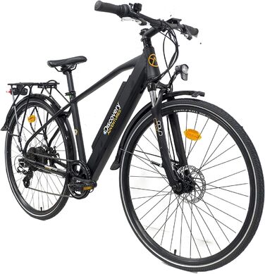 Електровелосипед Discovery Denver E8200 28'' для чоловіків, 7-ступенева Shimano, матовий чорний, амортизаційна вилка