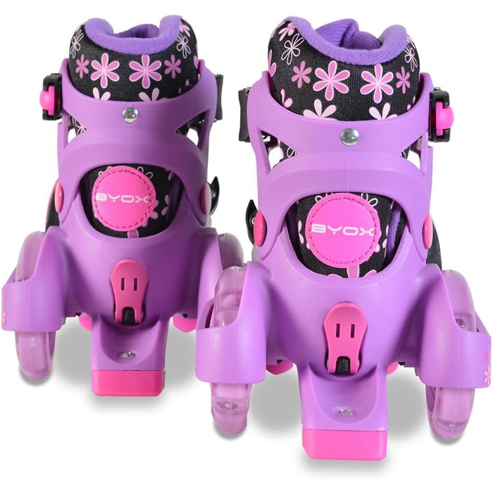 Ролики Beetle XS 26-29, PU-колеса, підшипники ABEC-5, стопор задній фіолетовий