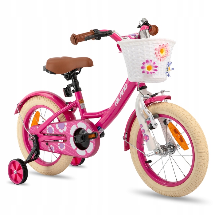 Дитячий велосипед Joystar, рожевий, 14 дюймів, з бічними допоміжними колесами