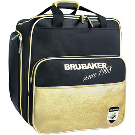 BRUBAKER Super St. Moritz сумка-рюкзак для лижних черевиків і шолома з окремим відділенням для взуття, чорна з золотом