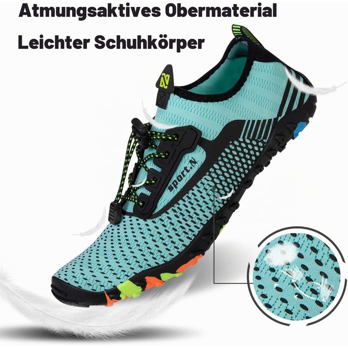 Аквашузи IceUnicorn Strandschuhe для плавання та пляжу, швидковисихаючі, 39 EU, бірюзові