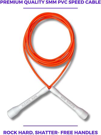 Набір скакалок Elevate Rope: 2 шт. з регулюванням, додаток для тренувань, для дорослих та дітей, швидкісні та з перлинками, для занять вдома та на вулиці
