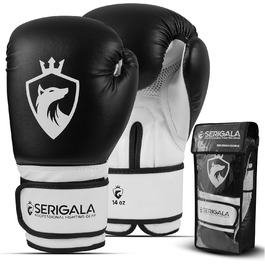 Боксерські рукавички Serigala для боксу, MMA, муай-тай, тренувань із боксерською грушею та спарингів, з підвищеною стабільністю та ударною силою, у комплекті з сумкою
