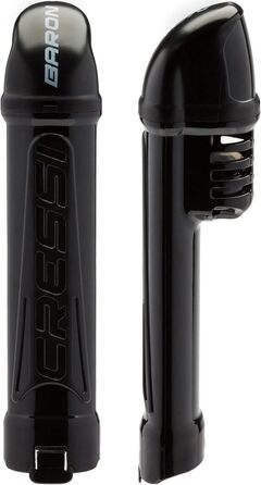 Маска для снорклінгу CRESSI Baron Full Face M/L чорна: повнолицева, антизапітнівальна, з клапаном та трубкою