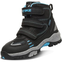 VITIKE Зимові черевики для дітей (хлопчики/дівчатка) - теплі, водонепроникні, для снігу та трекінгу, 33 EU, чорно-синій