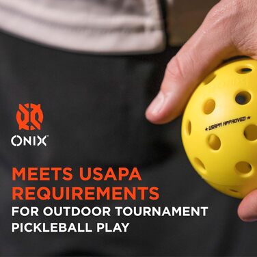 ONIX Pickleball м'ячі Fuse G2 Outdoor жовті, 6 штук