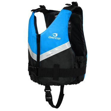 Owntop Плавальна жилетка для підлітків та дітей, унісекс, регульована, для каякінгу, риболовлі, плавання, водних видів спорту. Синій, розмір Jugend-XXS (30-40 кг, 70-80 см)