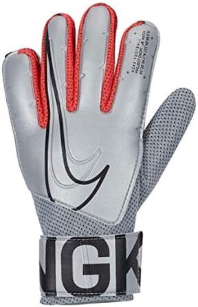 Дитячі футбольні рукавички Nike GK Match JR, сріблясто-червоні, розмір 3