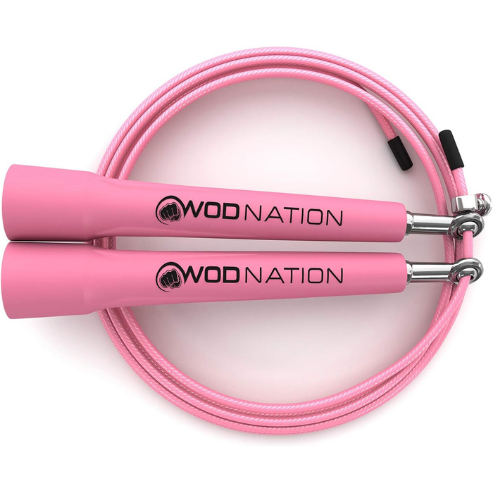 Стрибкова скакалка WOD Nation Speed Jump Rope – для боксу, MMA, фітнесу, рожева
