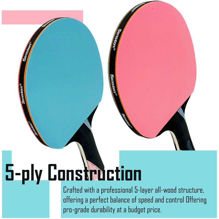 Набір для настільного тенісу Senston: ракетки та м'ячі S7 для професійної гри та розваг