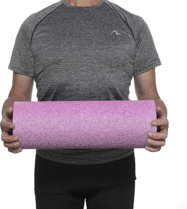 Ролик для фасції BODYMATE стандартний, середньої жорсткості, 45 см, діаметр 15 см, з безкоштовною електронною книгою – професійний масажний ролер