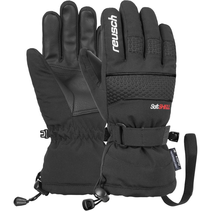 Дитячі зимові лижні рукавички Reusch Connor R-TEX XT, водонепроникні, вітрозахисні, дихаючі, чорні, для хлопчиків і дівчаток, розмір 3.5