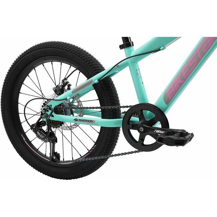Дитячий гірський велосипед BIKESTAR 20 дюймів, 7 швидкостей Shimano, дискові гальма, для дітей від 6 років