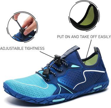 Водні шкарпетки WateLves: чоловічі та жіночі, для плавання, серфінгу, дайвінгу, фітнесу, 42 EU, блакитні