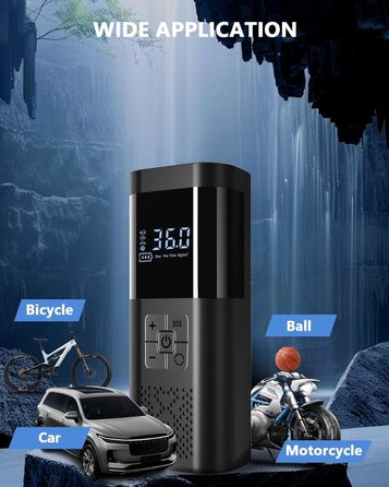 Електрична повітряна помпа SERVOMASTER з манометром, акумуляторна, 150 PSI, LED, для велосипеда, авто, мотоцикла