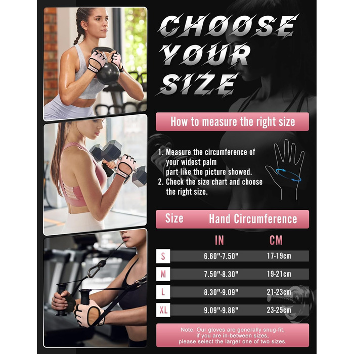 Рукавички для фітнесу COFIT: дихаючі, з підтримкою зап'ястя, для жінок та чоловіків, тренування, важка атлетика, спортзал, бодібілдинг, рожеві, розмір M