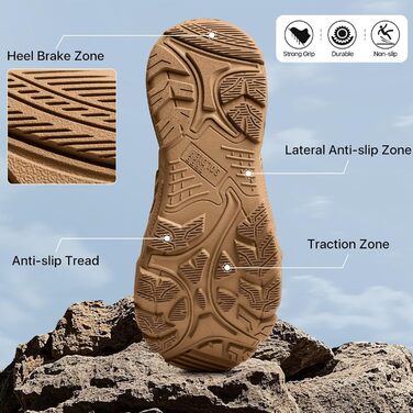 Чоловічі туристичні черевики FREE SOLDIER, водонепроникні, дихаючі, низькі (40 EU, вовчий колір)