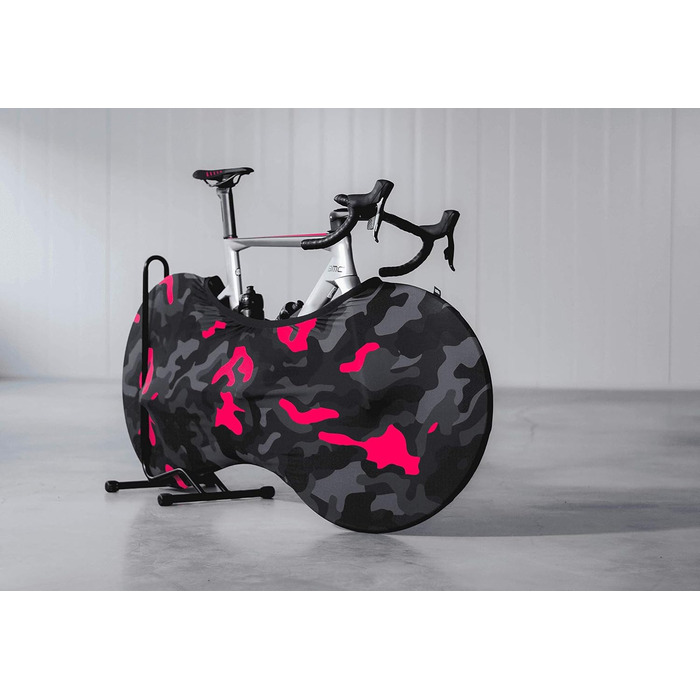 Чохол для велосипеда Velo Sock Unisex для дорослих, універсальний, камуфляж чорний-рожевий, підходить для 99% велосипедів
