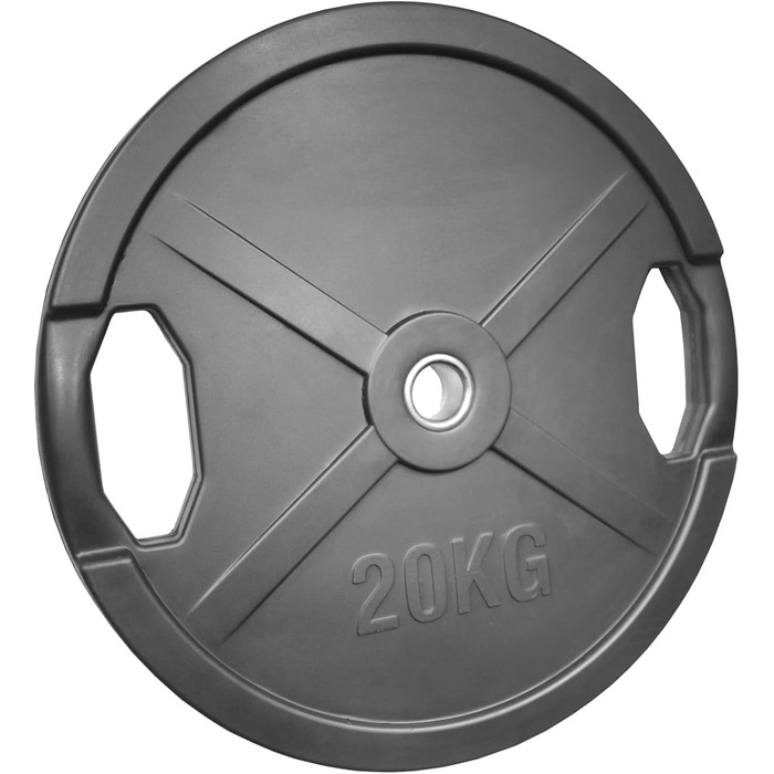 Гумовані млинці POWER-XTREME з ручками, 30/31 мм, 10/15/20 кг, для гантелей і штанг, студійна якість
