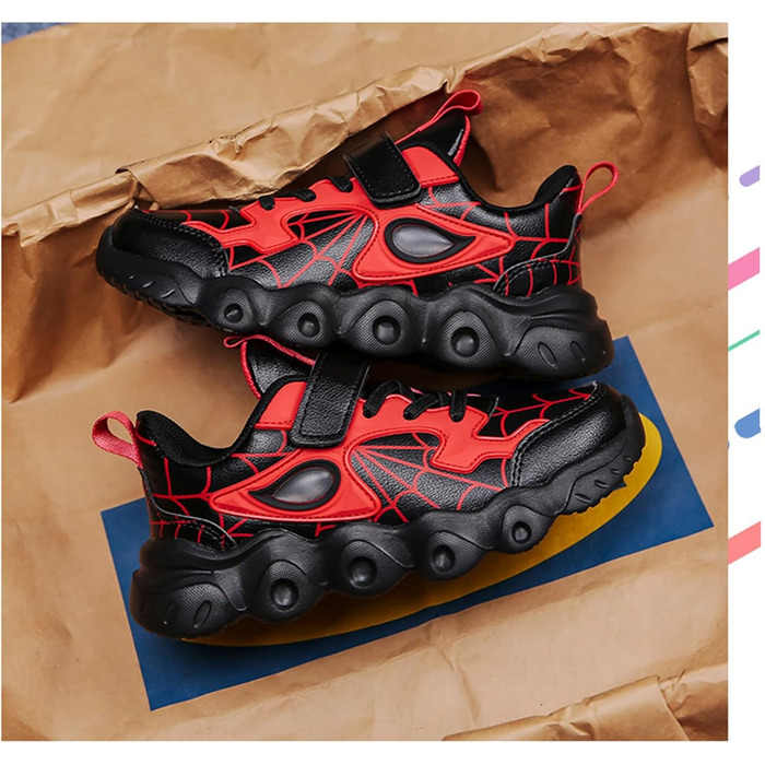 Дитячі кросівки Kindi з натуральної шкіри, водонепроникні, для хлопчиків та дівчаток, спортивні, для бігу, червоні, 26 EU