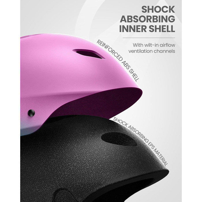 Шлем Outdooraster Skihel Set з маскою Skihel PRO для жінок, чоловіків та молоді (перехідний колір фіолетово-блакитний, розмір L)