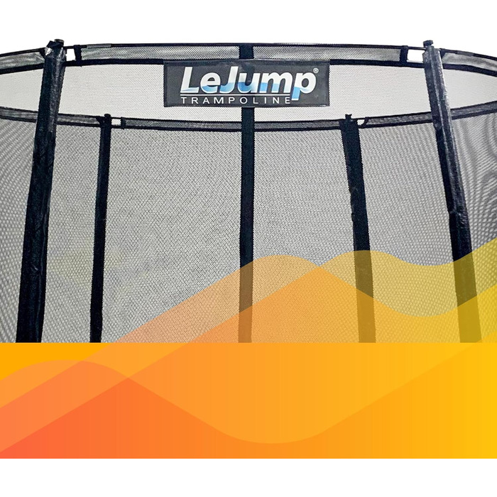 Батут LeJump Sunrise 235/305/366 см для вулиці, з захисною сіткою та м'яким бортиком, для фітнесу та саду