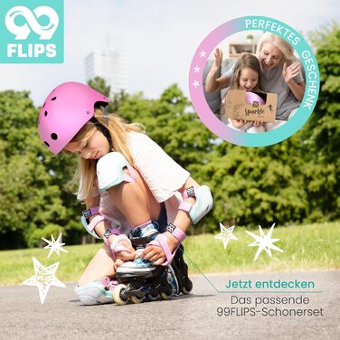 Дитячий шолом 99FLIPS для скейтборду та велосипеда, сертифікований TÜV Rheinland, від 3 років, для дівчаток, німецький бренд