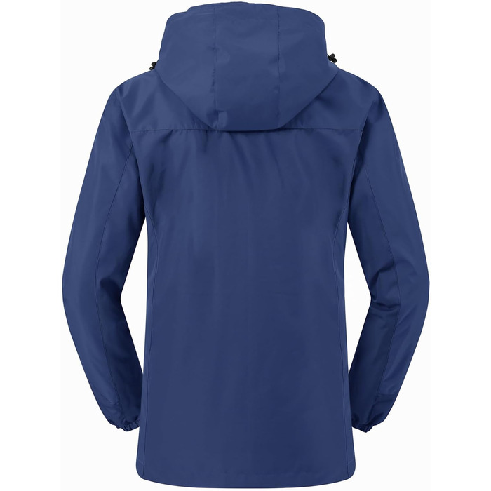 Жіноча зимова куртка 3-в-1 з флісовою підкладкою та водонепроникною вітрозахисною курткою, знімний капюшон (Синій, XXL)