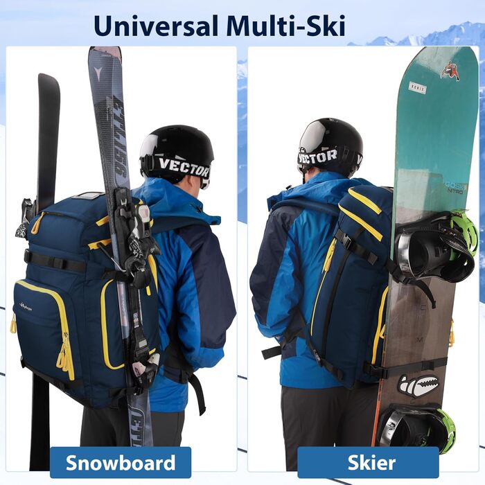 Сумка для лиж HP з відділенням для шолома, 70L (Блакитна)