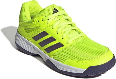 Дитячі кросівки Adidas Speedcourt Indoor для залу - унісекс, розмір 35.5 EU, кольори: Lucid Lemon, Aurora Met, Aurora Plum