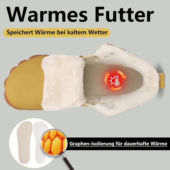 Чоботи зимові чоловічі Saguaro Barfußschuhe, теплі, водонепроникні, розмір 36-48, жовті