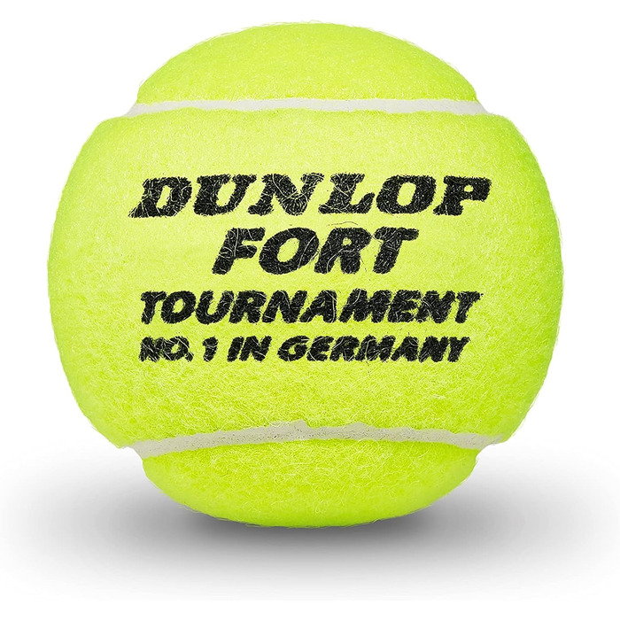 Тенісні м'ячі Dunlop Fort Tournament для ґрунтових, твердих та трав'яних кортів, 4 шт у банці + напульсник