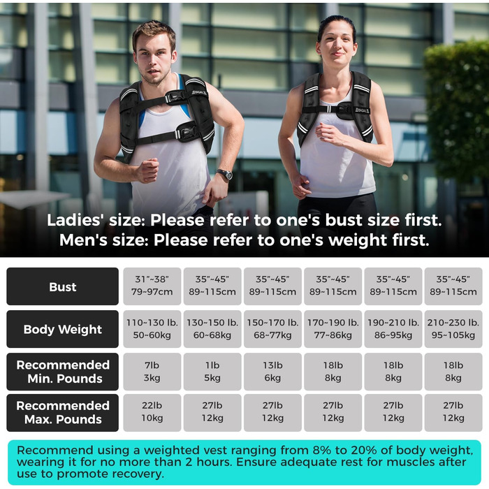 Вага для тренувань BAGAIL, регульований обхват грудей, практична кишеня, наповнена залізяним піском, ідеально підходить для тренувань у спортзалі, йоги та аеробіки (Рожева, 6 кг)