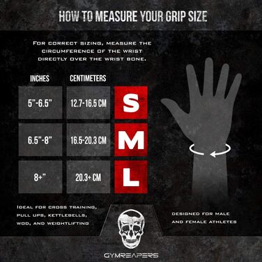 Набір для важкої атлетики Gymreapers: важезні ручки, підтримка зап'ястя, гумові рукавички/ремні, чорний, Medium