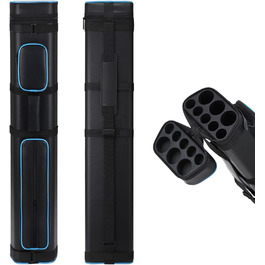 Сумка для більярдних київ: переноска для 3 київ, 5 насадок та аксесуарів. Чорний колір з синьою окантовкою