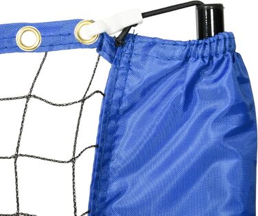 Сітка для бадмінтону SPORTNOW 3/4м, розкладна, регульована висота, для тенісу, бадмінтону, піклболу, волейболу, з сумкою, чорно-синя