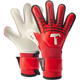Дитячі воротарські рукавички T1TAN Red Beast Junior 3.0 з захистом пальців, футбольні рукавички для дітей, розмір 6, червоні