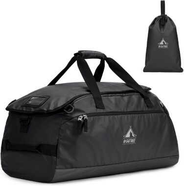 Велика спортивна сумка G4Free 60L з екошкіри, з відділенням для взуття та вологих речей, для жінок і чоловіків, для тренувань, фітнесу, школи та подорожей, чорна