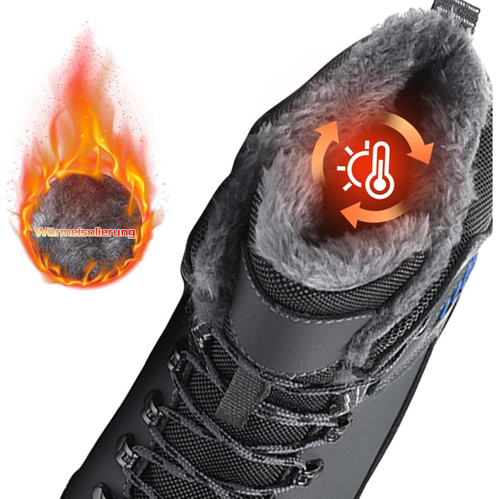 Чоловічі зимові чоботи Frysen, водонепроникні, утеплені, для міста та трекінгу, розмір 39-47 EU, сірий (43 EU)